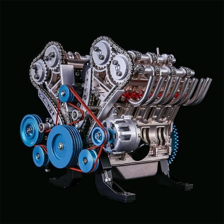 🔥LAST DAY DISCOUNT🔥-Teaching V8 Mechanical Metal DIY Assembly Full Metal Car Engine Model