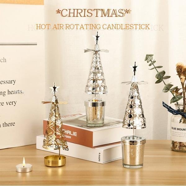 Christmas Mood Heat-Powered Spinning Candleholder