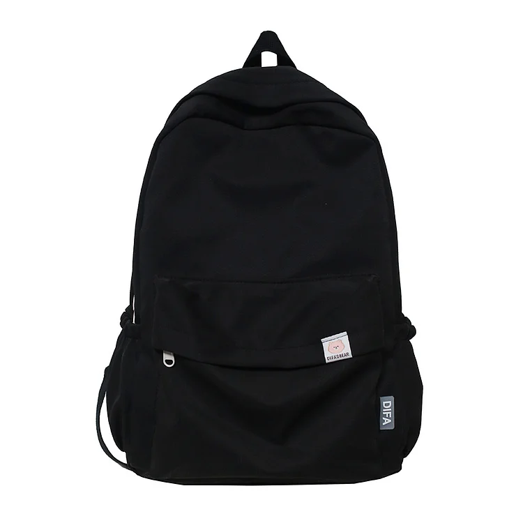 Simple Classic Backpack Teens Girls Student Large Capacity School Book Bag