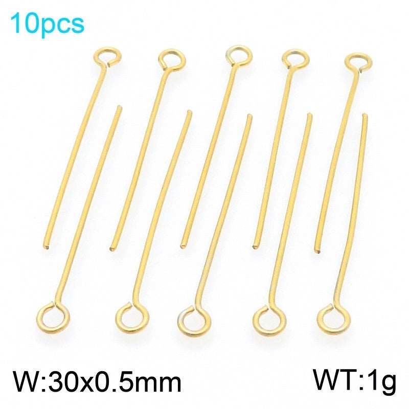 1 Piece Stainless Steel 18K Gold Plated Solid Color