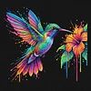 (Multi-Style)Colorful Neon Animals Collection-14CT Stamped/Counted Cross Stitch 30*30cm
