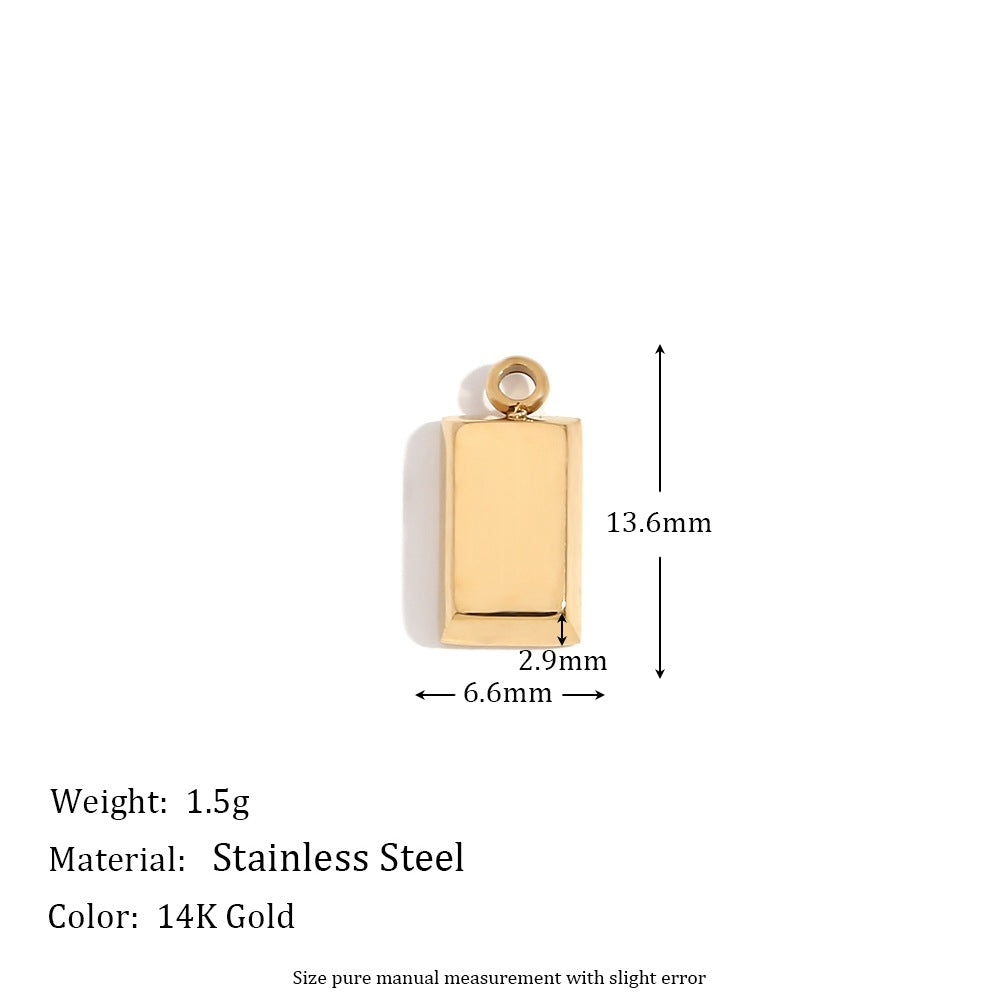 5 Pieces Fashion Irregular Heart Stainless Steel 18K Gold Plated Jewelry Making