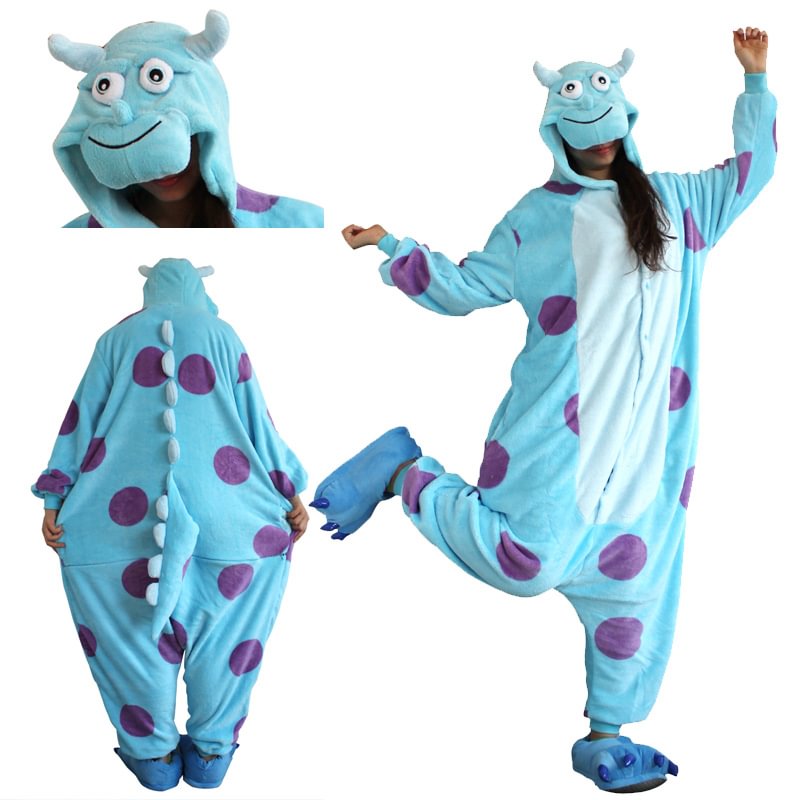 Sully Monster kigurumi Onesies Animal costume Pajamas for Adult-Pajamasbuy