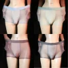 Silky texture men's ultra-thin transparent boxer ice silk underwear