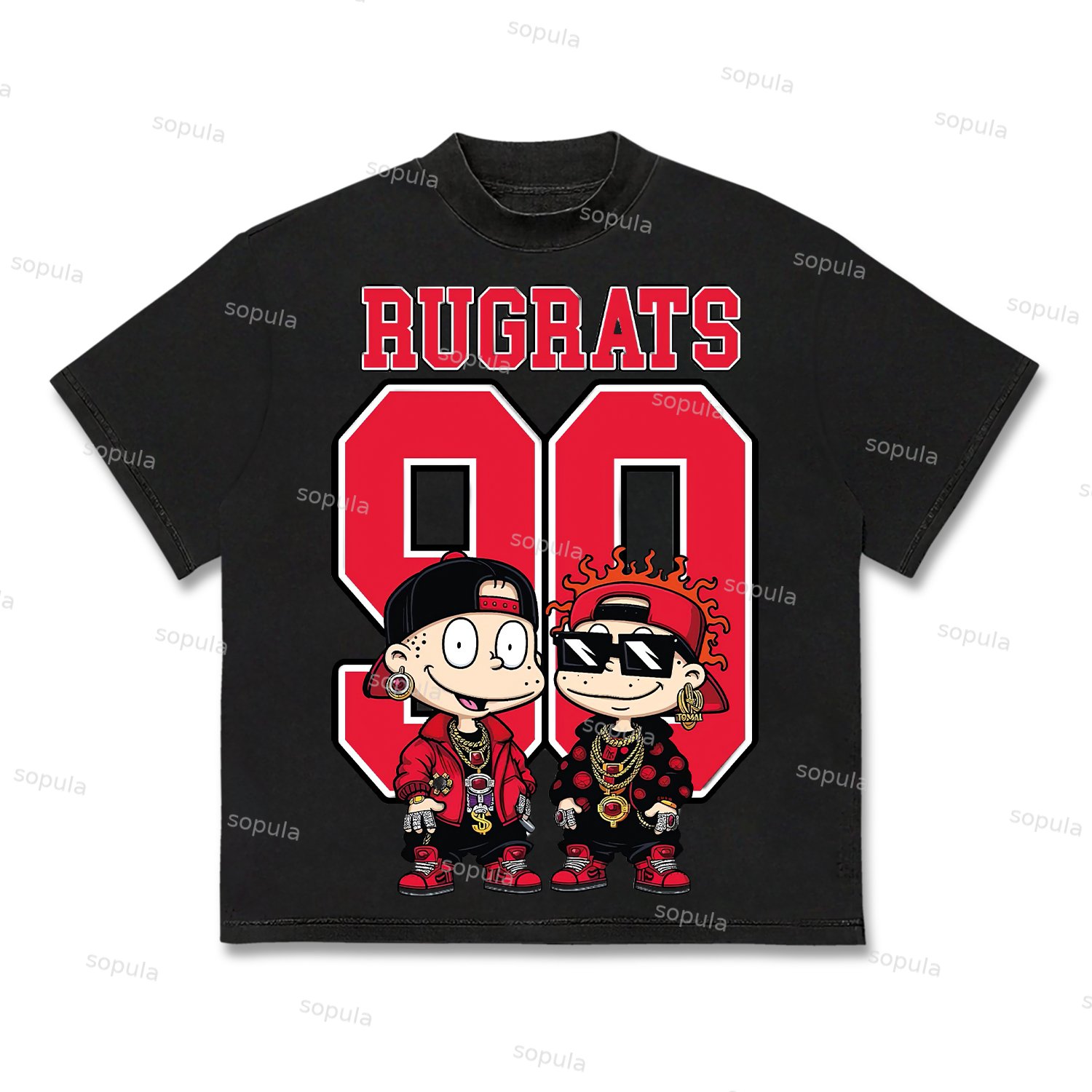 Vintage Cartoon Graphic 100% Cotton T-shirt - Sopula｜Premium Graphic Tees & Graphic Clothing