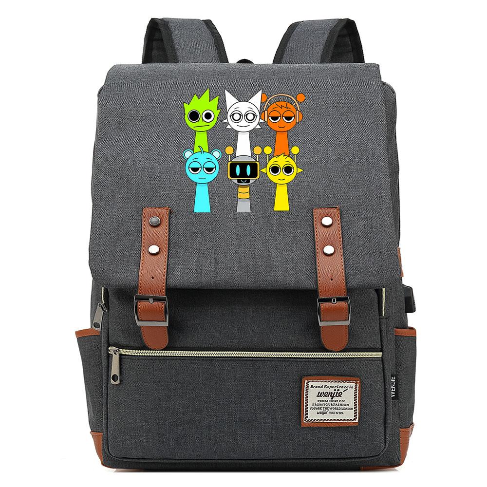 Mayoulove Sprunki Backpack Lightweight Design with Multiple Pockets for School and Outdoor Activities-Mayoulove