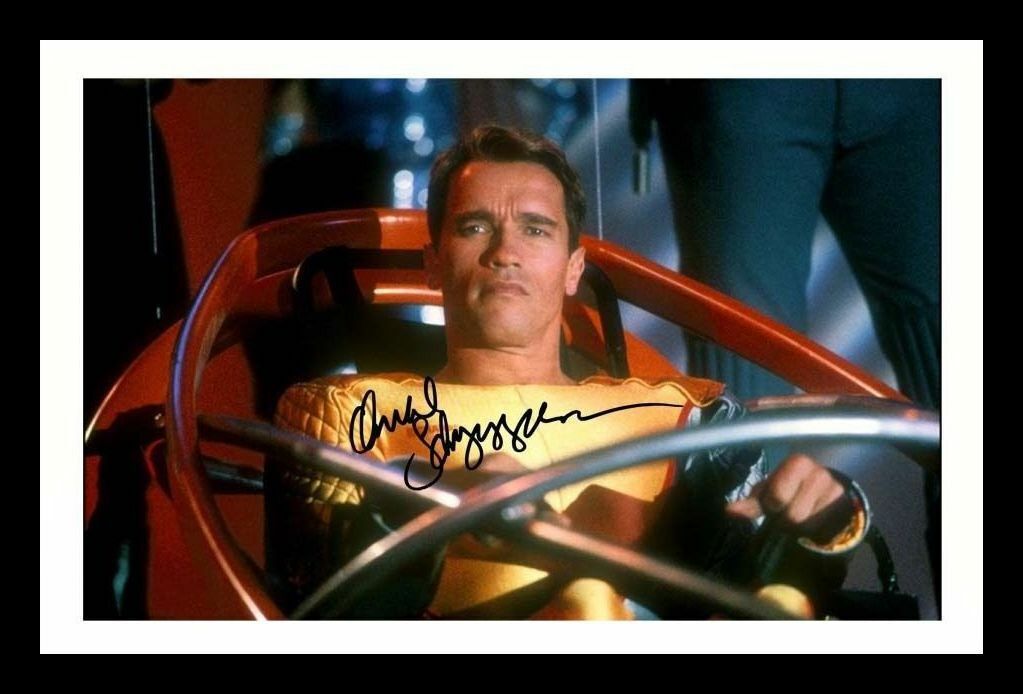 Arnold Schwarzenegger - The Running Man Autograph Signed & Framed Photo Poster painting