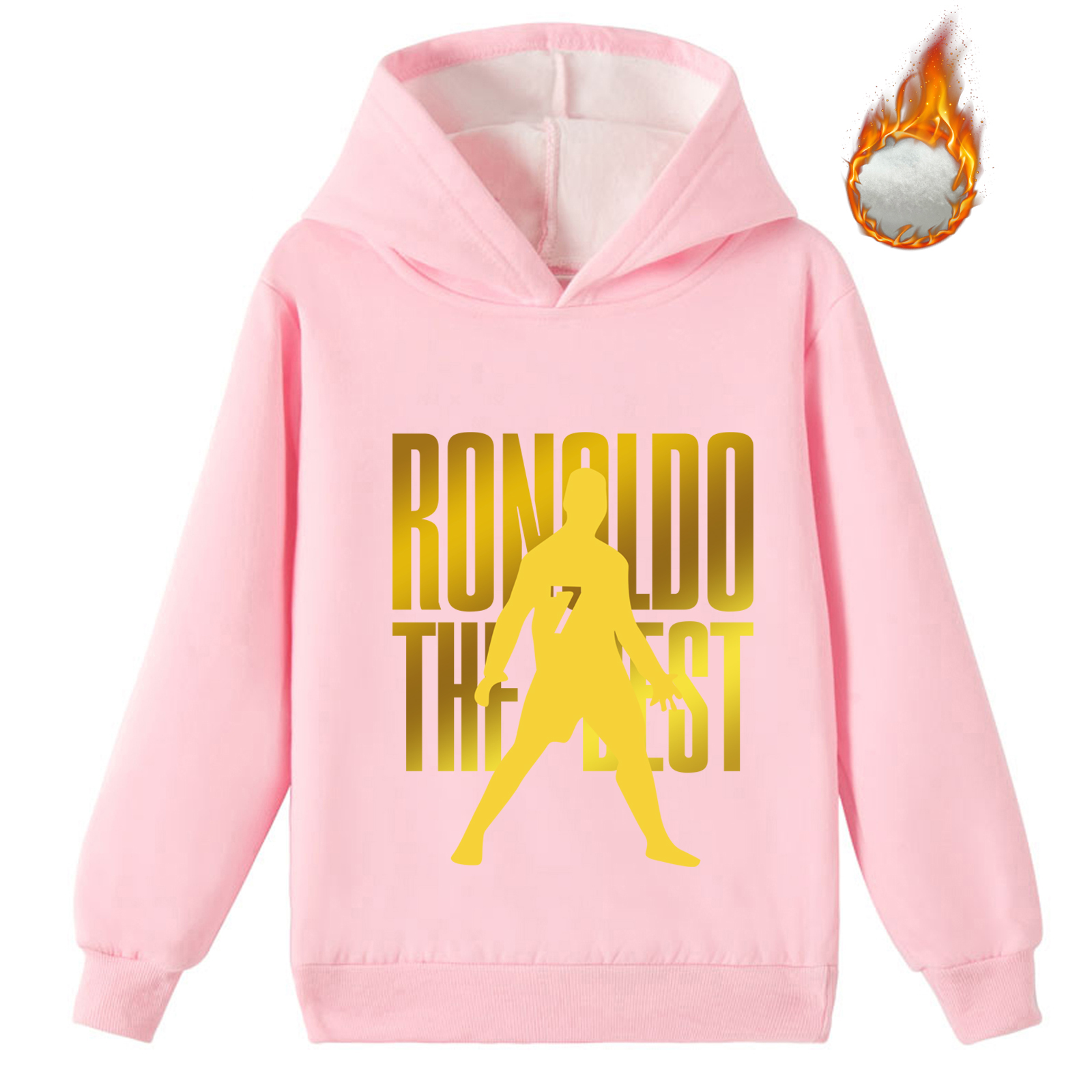 Mayoulove Cristiano Ronaldo Fleece Hoodie for Kids - Stylish  Cozy Pullover for Boys  Girls, Perfect Gift-Mayoulove