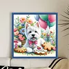 Flower Biscuit Schnauzer-11CT Stamped Cross Stitch 40*40cm/15.75*15.75in tapestrymarket