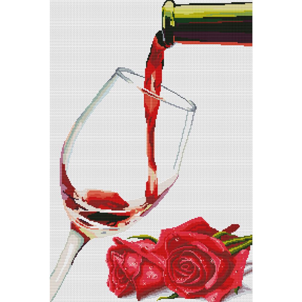 

Wine - 11CT Stamped Cross Stitch - 40*60CM (Big Size), 501 Original