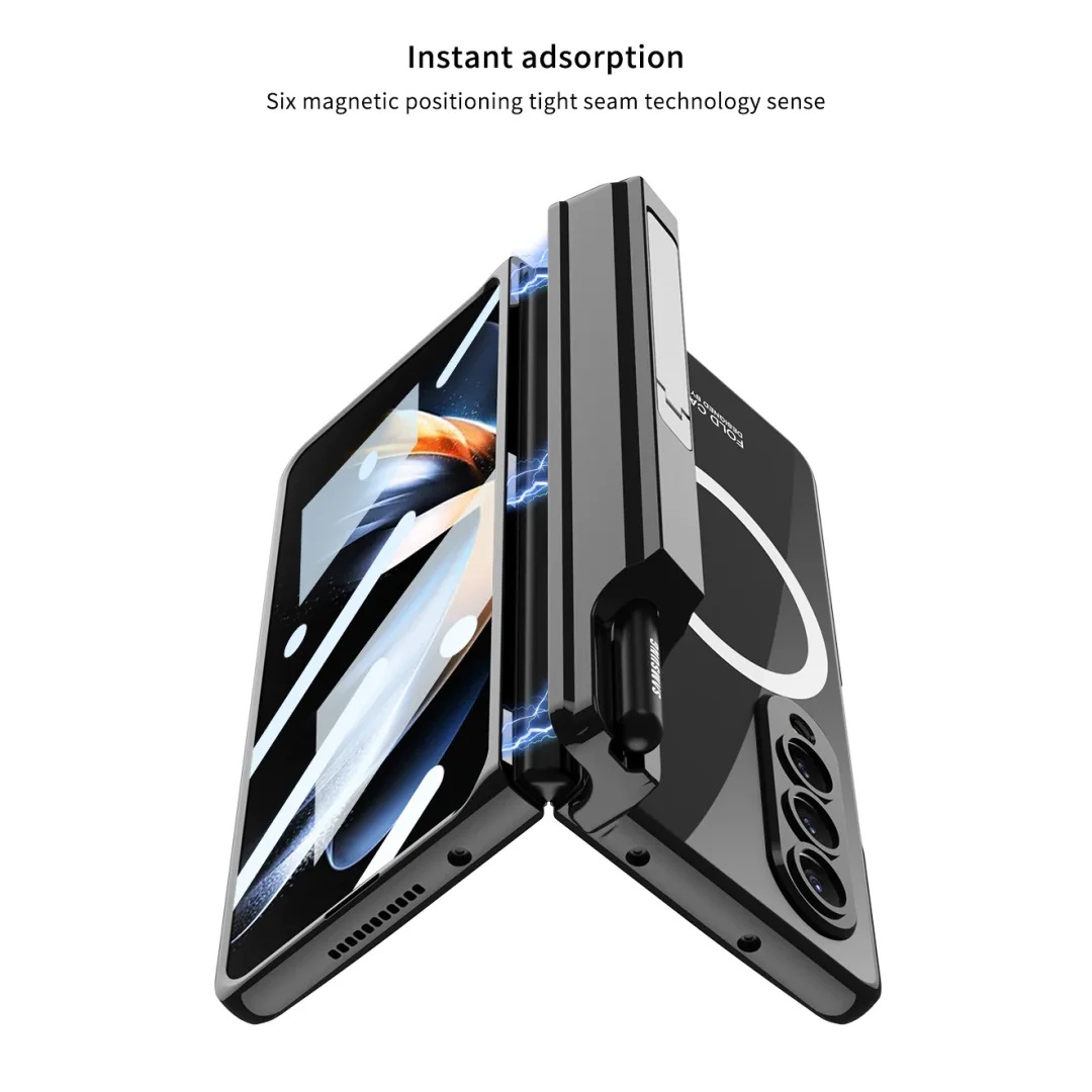 Applicable To For Samsung Wireless Magnetic Phantom Pen Holder Mobile Phone Case