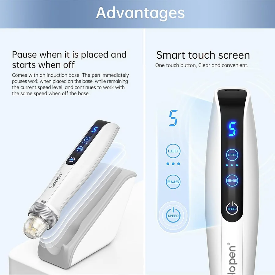 Bio Pen-Q2 美顔器 EMS MTS LED機能搭載 ノアグロウ同型機 Bio Pen Q2 By Dr. Pen Ems Led Micro Current Probe- Dr. Pen Store