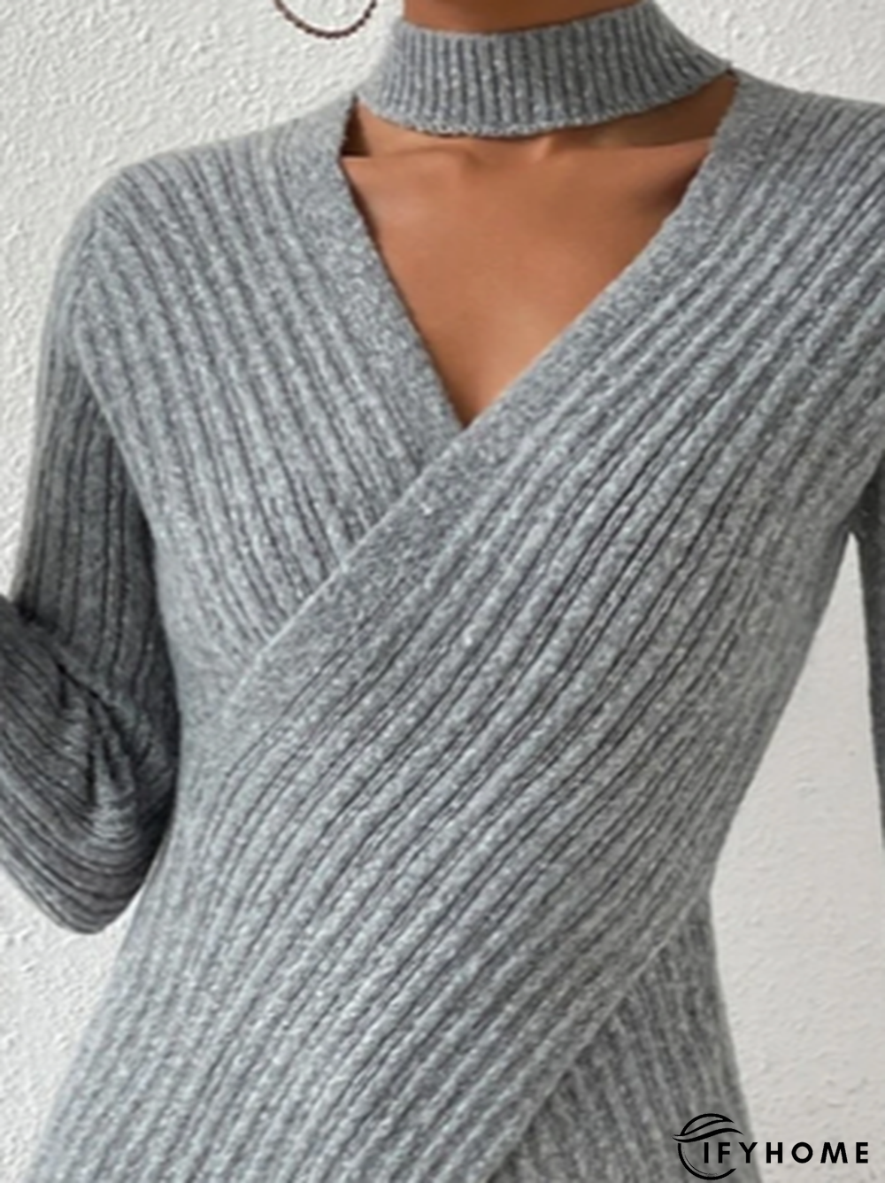 Casual Yarn/Wool Yarn Regular Fit Plain Sweater | IFYHOME