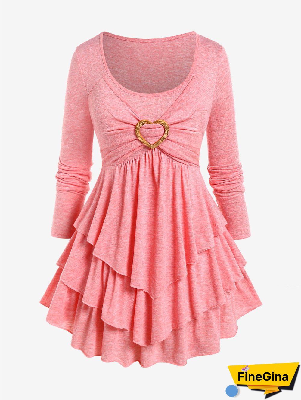 Plain Regular Fit Crew Neck Casual Top