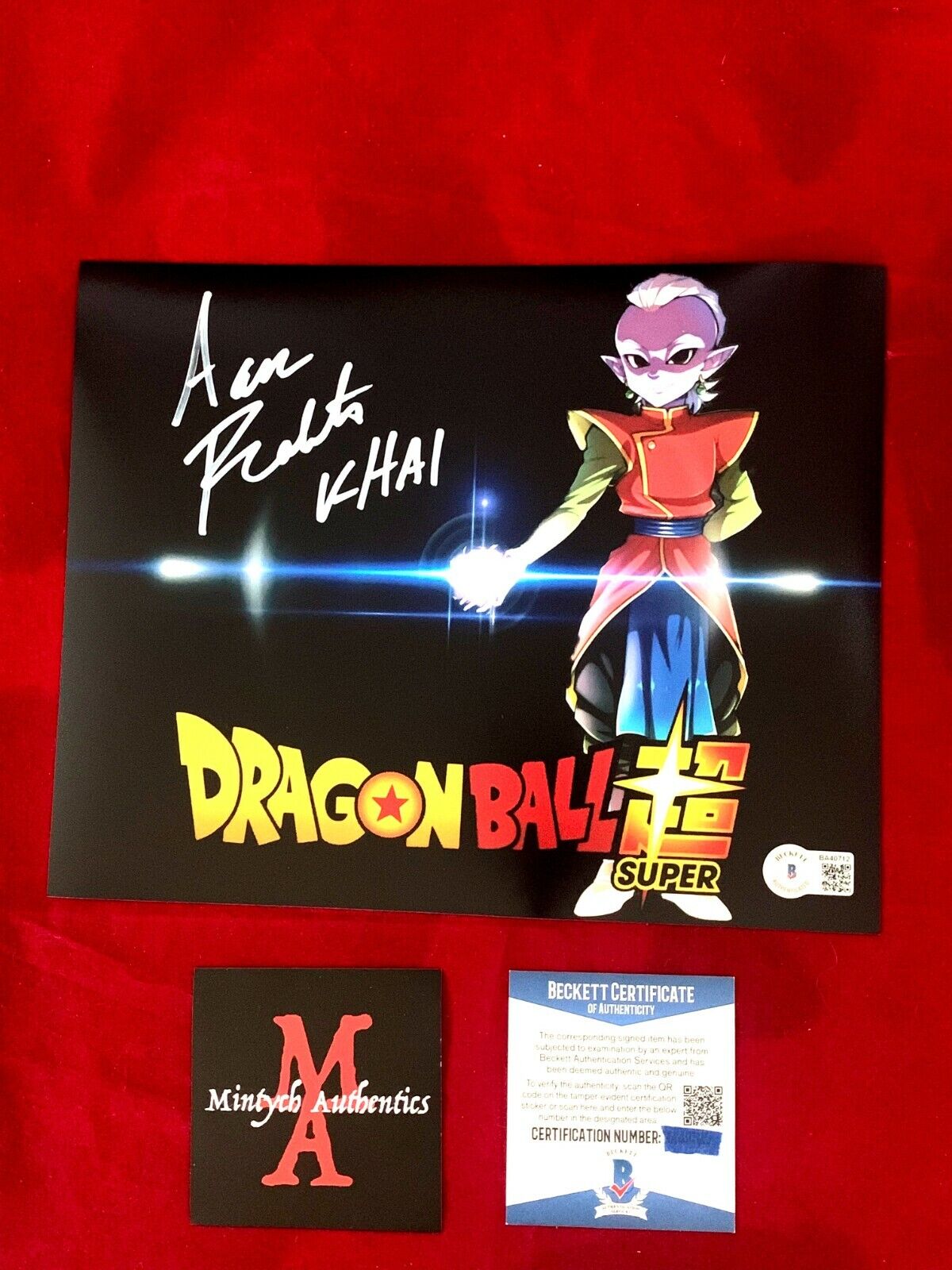 AARON ROBERTS AUTOGRAPHED SIGNED 8x10 Photo Poster painting! DRAGONBALL Z! KHAI! BECKETT COA!