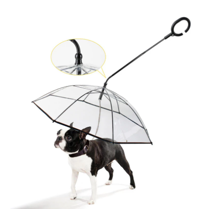 New Pet Dog Umbrella Transparent Portable Adjustable