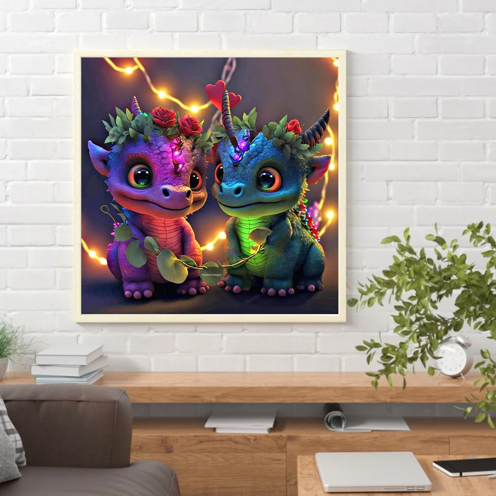 Diamond Painting - Full Round Drill - Dinosaur(30*30cm)