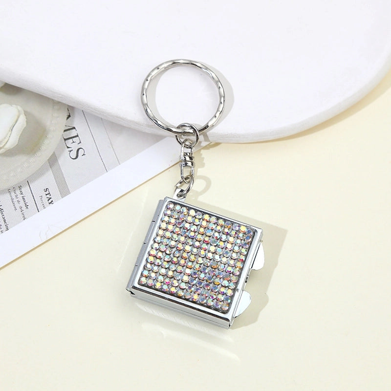 Glam Glittery Rhinestone Metal Unisex Keychain