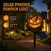 Resin Solar Halloween Pumpkin Garden Stake Light Solar Lights Garden Decor