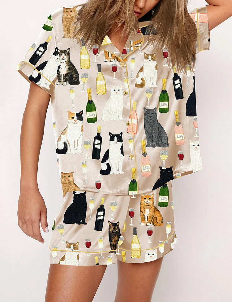 Champagne Cat Pajama Set