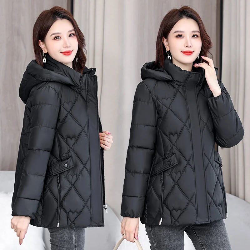 Toloer Mother Winter Down Cotton-Padded Jacket Add Fat Increase The New Foreign Style Middle-Aged Coat Female Autumn And Winter Large Size Middle-Aged Cotton-Padded Jacket-Outfit Ideas