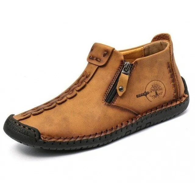 Classic Winter Men's Boots Warm Men's Snow Boots Leather Autumn Men's Ankle Boots Moccasins Outdoor Waterproof Men's Sneakers