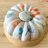 Pumpkin Shaped Magnetic Needle Pin Cushion Holder DIY Craft Random Pattern