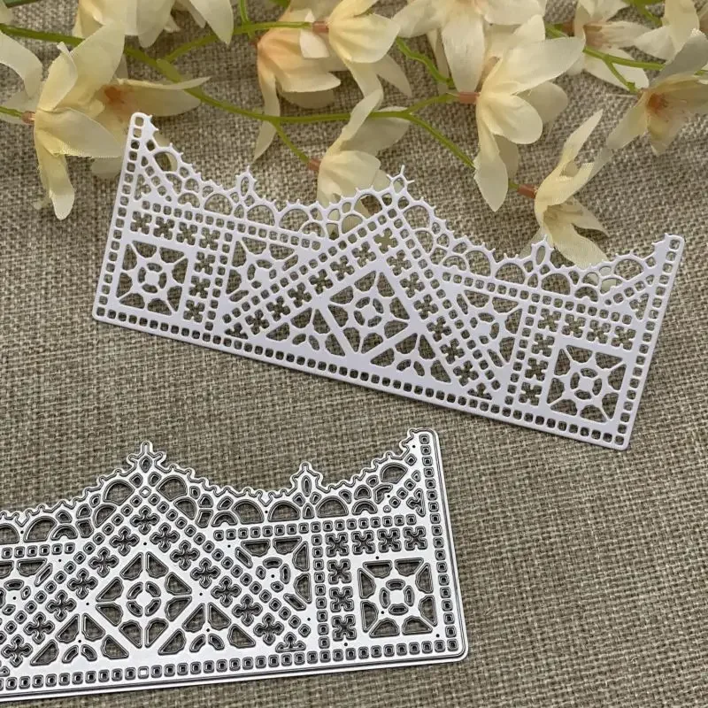 Athvotar grid frame edges Metal Cutting Dies Stencils Die Cut for DIY Scrapbooking Album Paper Card Embossing