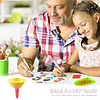 Gradient Color Diamond Painting Organizer Funnel Morning Glory Design Portable Drill Funnel for DIY Craft Easy Transfer Tools (Style B)