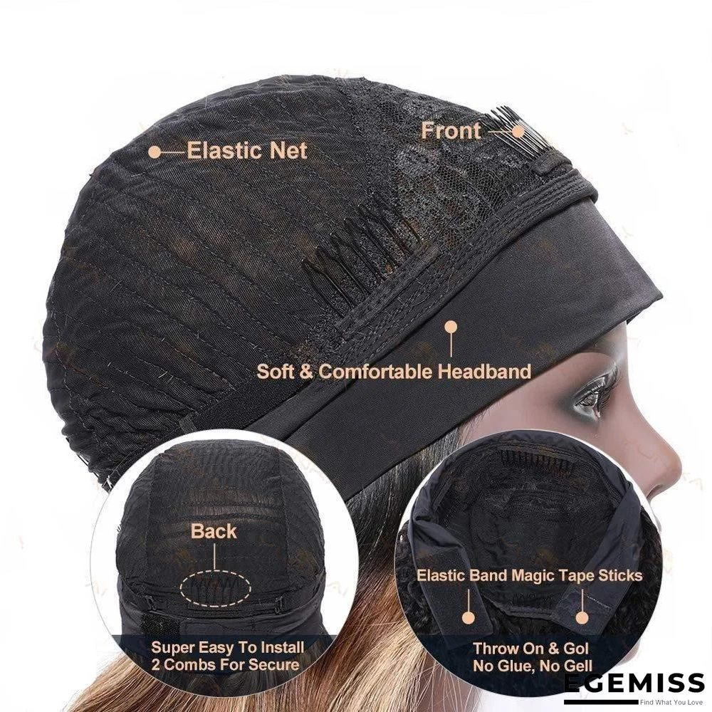 Turban Wig Ice Silk Hair Band Long Curly Hair Set | EGEMISS