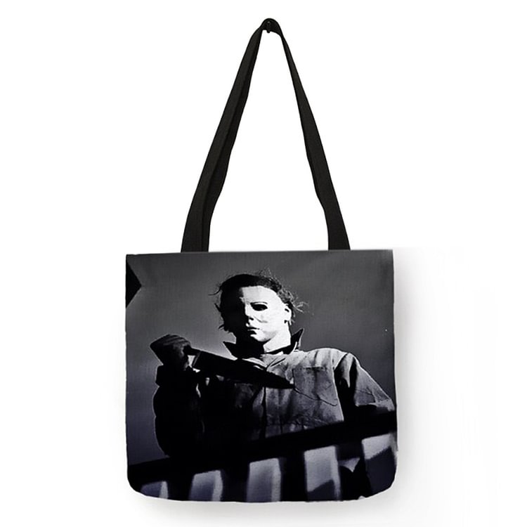 【ONLY 1pc Left】Horror Michael Myers  Jack Sally - Linen Tote Bag