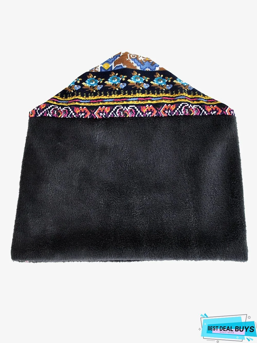 Women Vintage Stripe Print Beanie Outdoor Windproof Hat