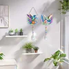 2pcs Flower Bird Diamond Painting Double-sided Crystal Window Suncatcher Craft Set Birthday Gifts Home Garden Decor Hanging Kit
