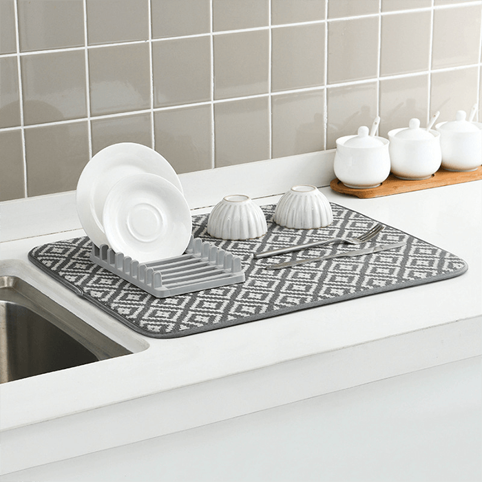 Dish Drying Mat & Rack Set