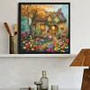 Cottage pittoresque dans les fleurs-perçage rond peinture diamant-30 * 30cm