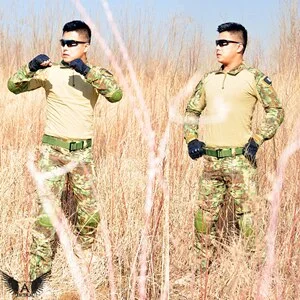 Tactical military uniform clothing army of the military combat uniform tactical pants with knee pads camouflage clothes