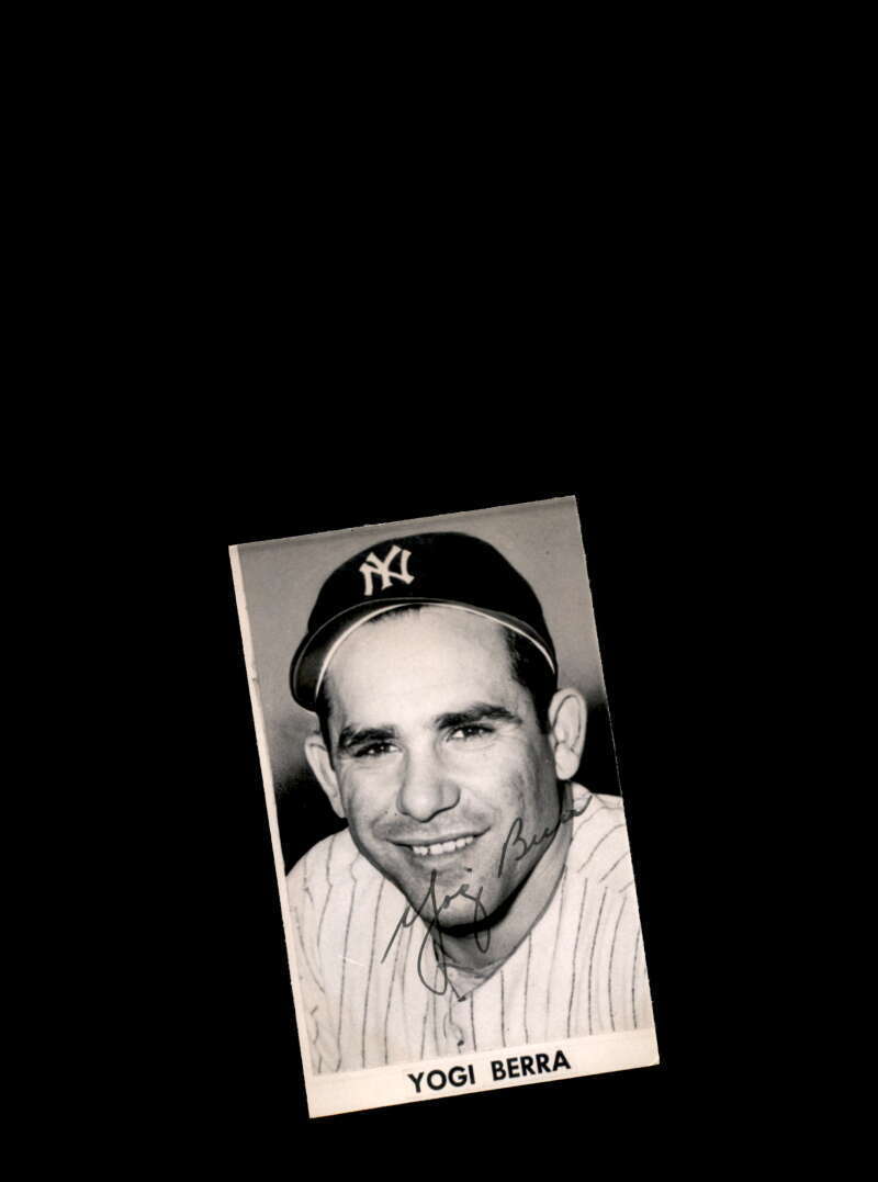 Yogi Berra JSA Coa Signed Vintage 3x4 1951 Original New York Yankees Photo Poster painting