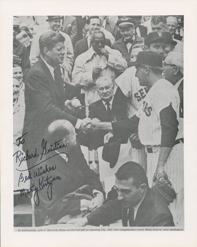 MARTY KUTYNA Signed Photo Poster painting Meeting President Kennedy