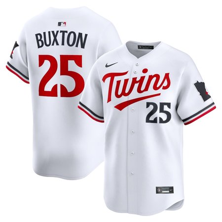 Men's Minnesota Twins #25 Byron Buxton  White Home Limited Player Jersey