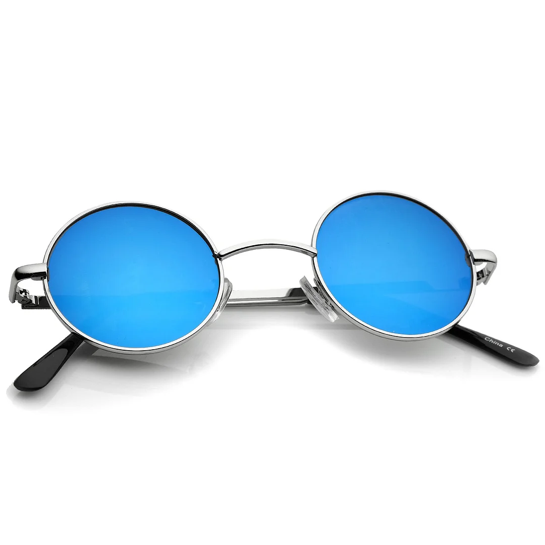 Lennon Style Small Round Color Mirrored Lens Circle glasses