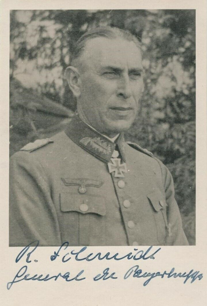 RUDOLF SCHMIDT Signed Photo Poster paintinggraph - Prussian Army - Iron Cross Award - preprint