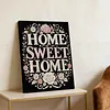 DIY Pearl Painting Home Sweet Home for Home Wall Decor with Frame(30x40cm)