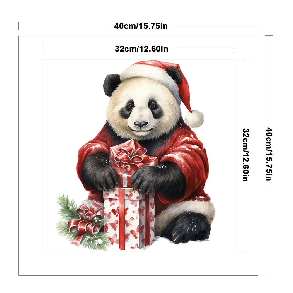 DIY Stamped Cross Stitch 11CT Full Embroidery 40*40cm - Christmas Panda