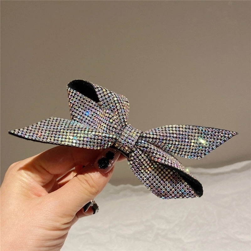 Retro Bow Knot Rhinestone Hair Tie
