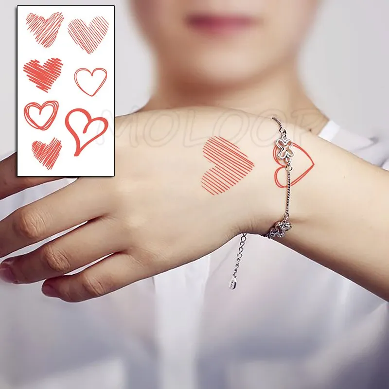 Waterproof Temporary Tattoo Stickers Playing Cards Peach Tattoo Small Size Tatto Flash Tatoo Fake Tattoos for Man Girl Women