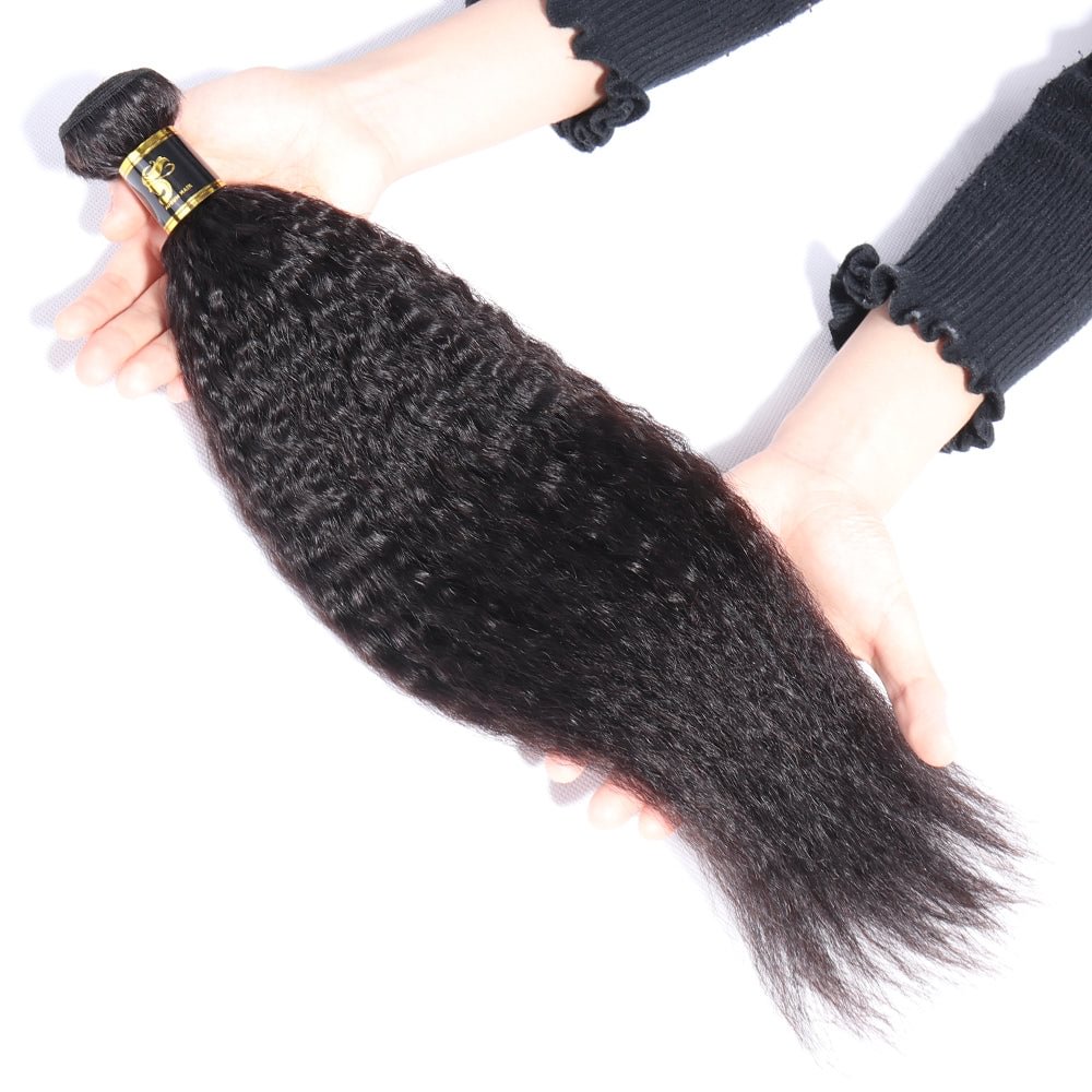 Kinky Straight Hair Brazilian Virgin Hair Weave Bundles 100% Human Hair 1 Bundle Sew In Hair Extensions Natural Black Zaesvini