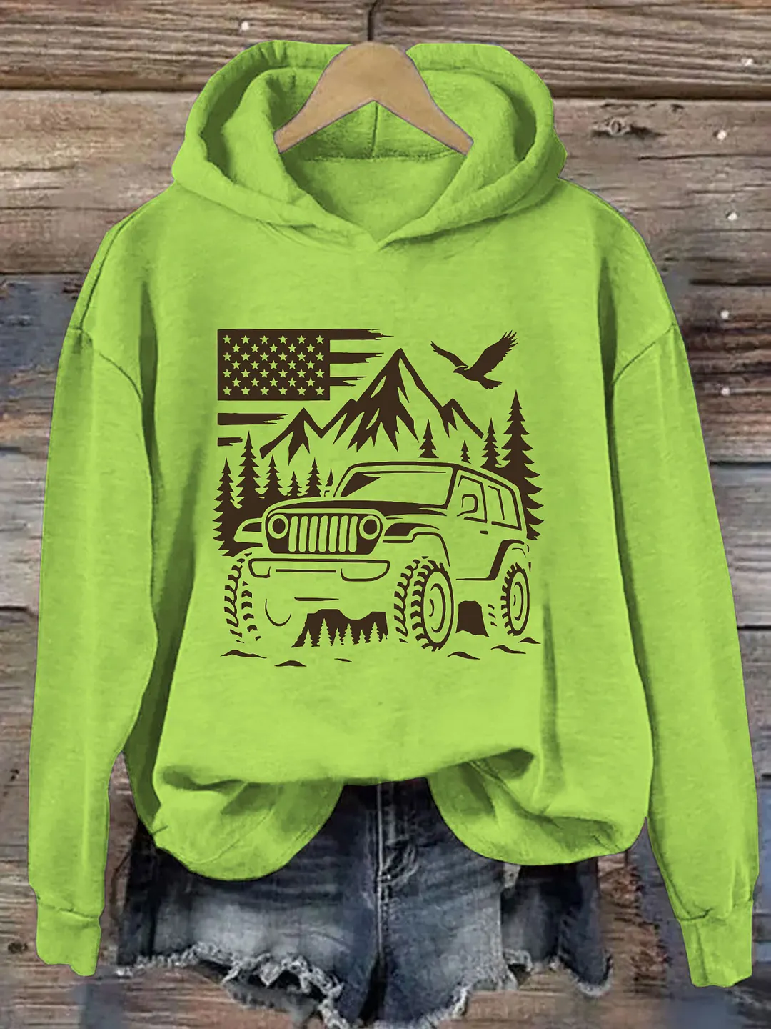 American Offroad Adventure Lover Hoodie