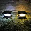 Solar Power LED Pillar Lamp Outdoor Garden Fence Lamp Yard Post Cap Lights