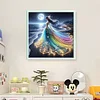 Girls With Fluorescent Lights On The Beach - 18CT Counted Cross Stitch - 35*35cm