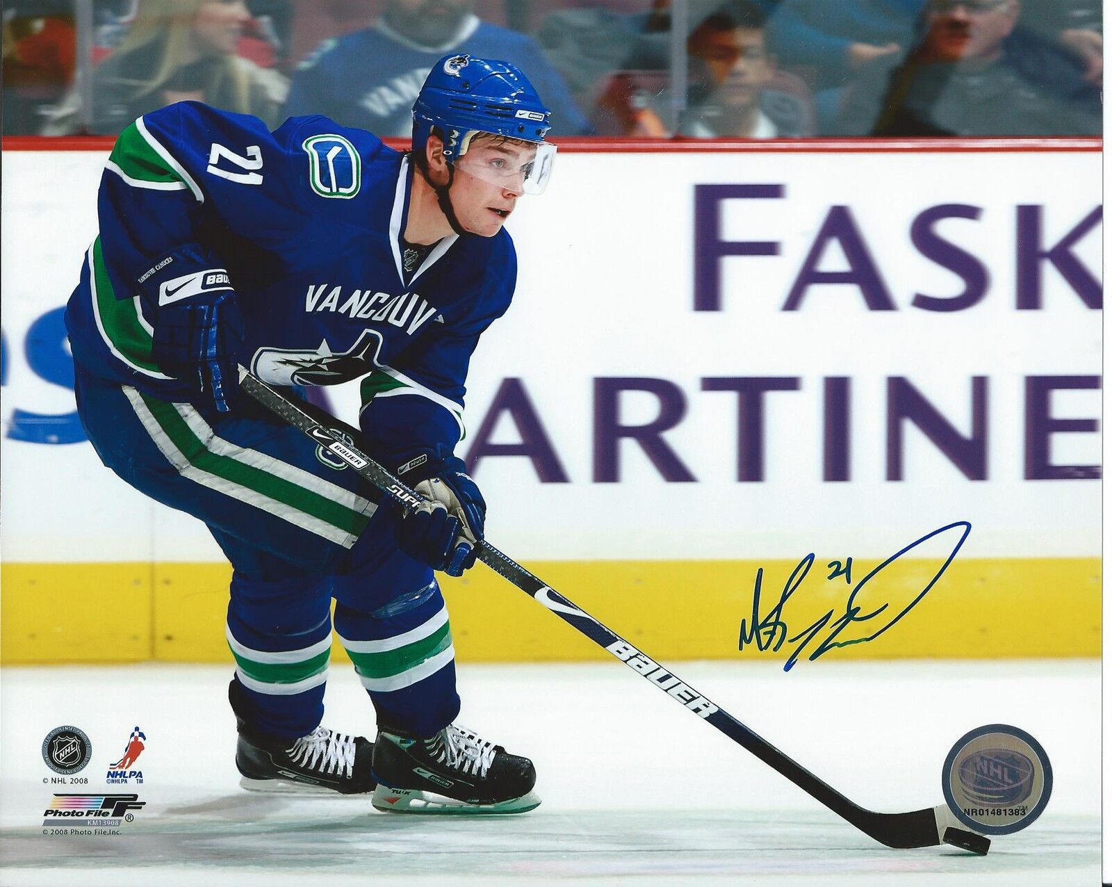 Mason Raymond Signed 8×10 Photo Poster painting Vancouver Canucks Autographed COA